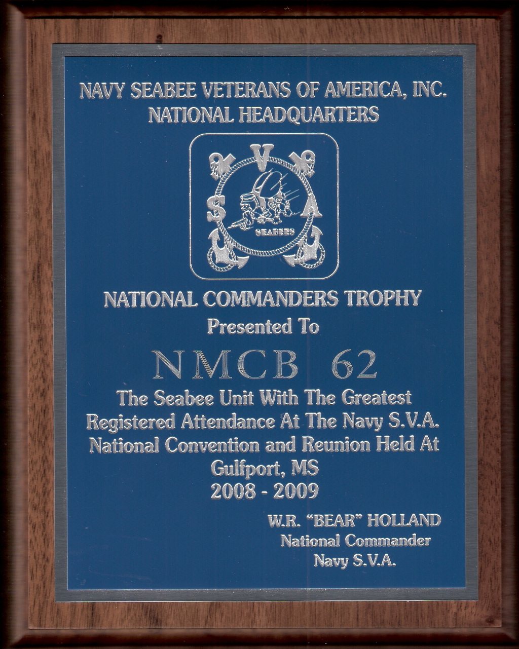National Commanders Trophy October 2009 National Convention Gulfport, MS